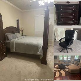 MaxSold Auction: This online auction features poster/canopy bed, armoire, sectional sofa, bookcase headboard beds, wall art, and more!!